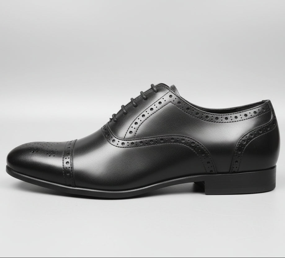 Men’s Leather Brogue Oxford Shoes – Classic Formal & Office Wear