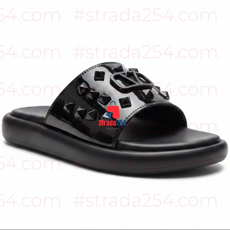 Luxury Studded Slip-On Slides-BSI91