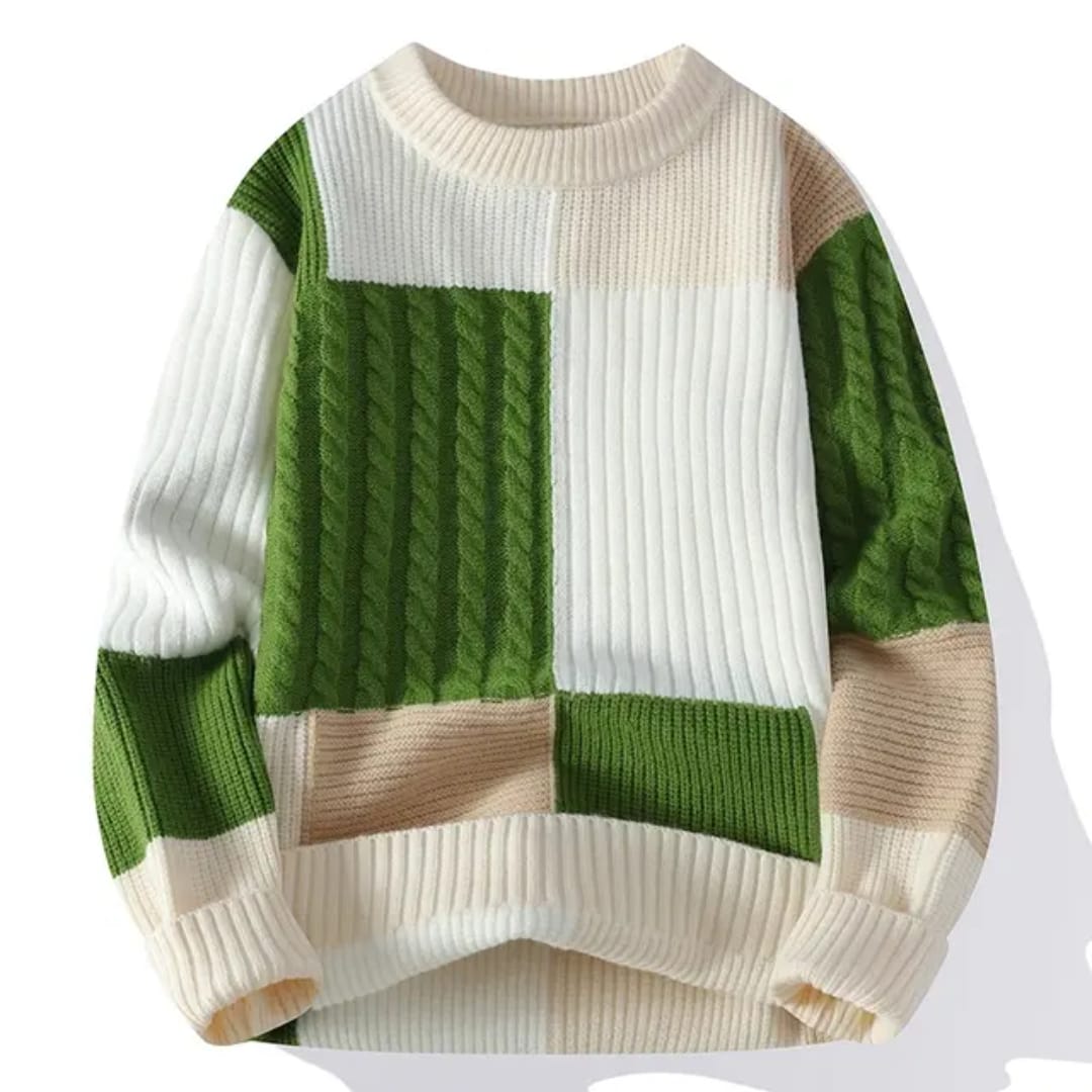 Premium Patchwork Knit Sweater Collection