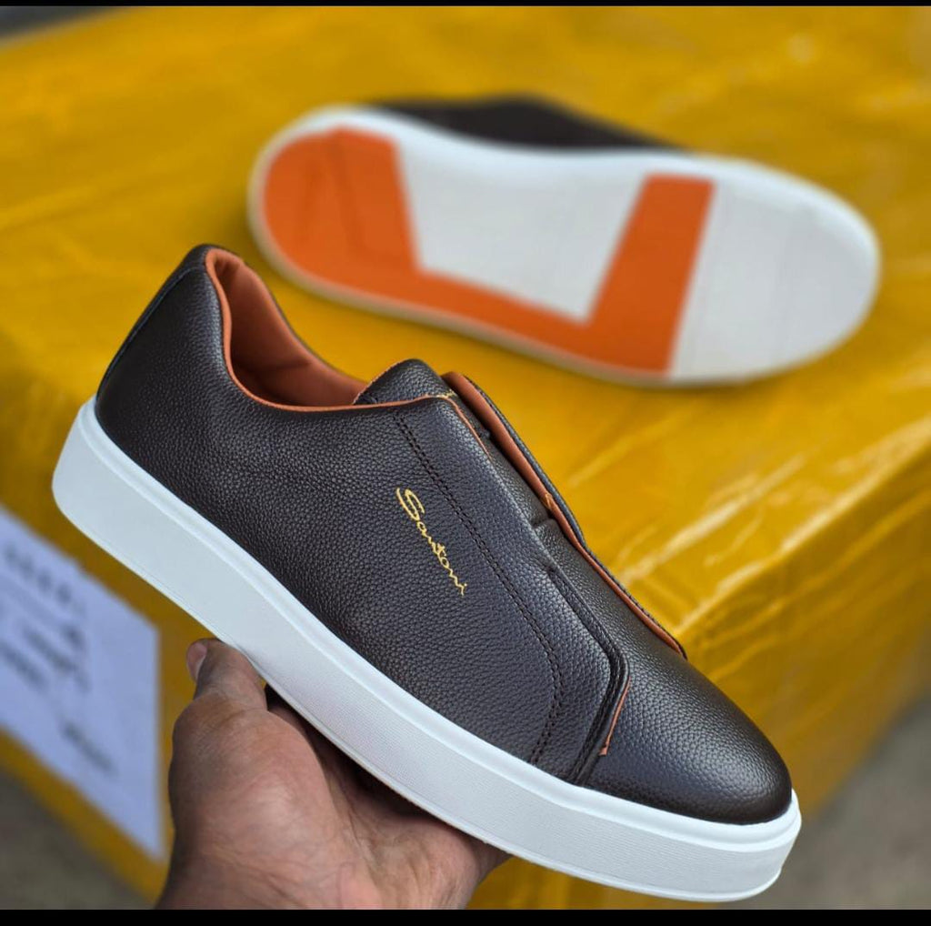 Santoni Luxe Slip-On Leather Sneaker Collection