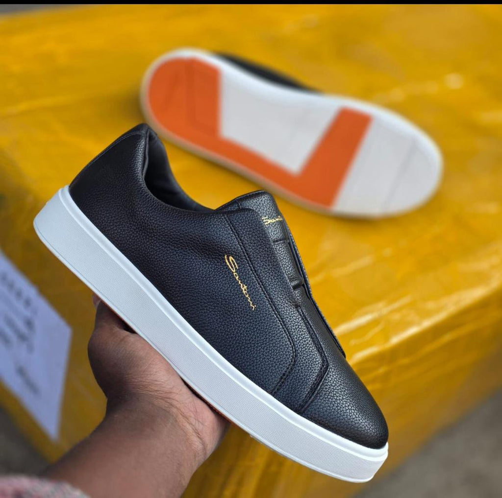 Santoni Luxe Slip-On Leather Sneaker Collection