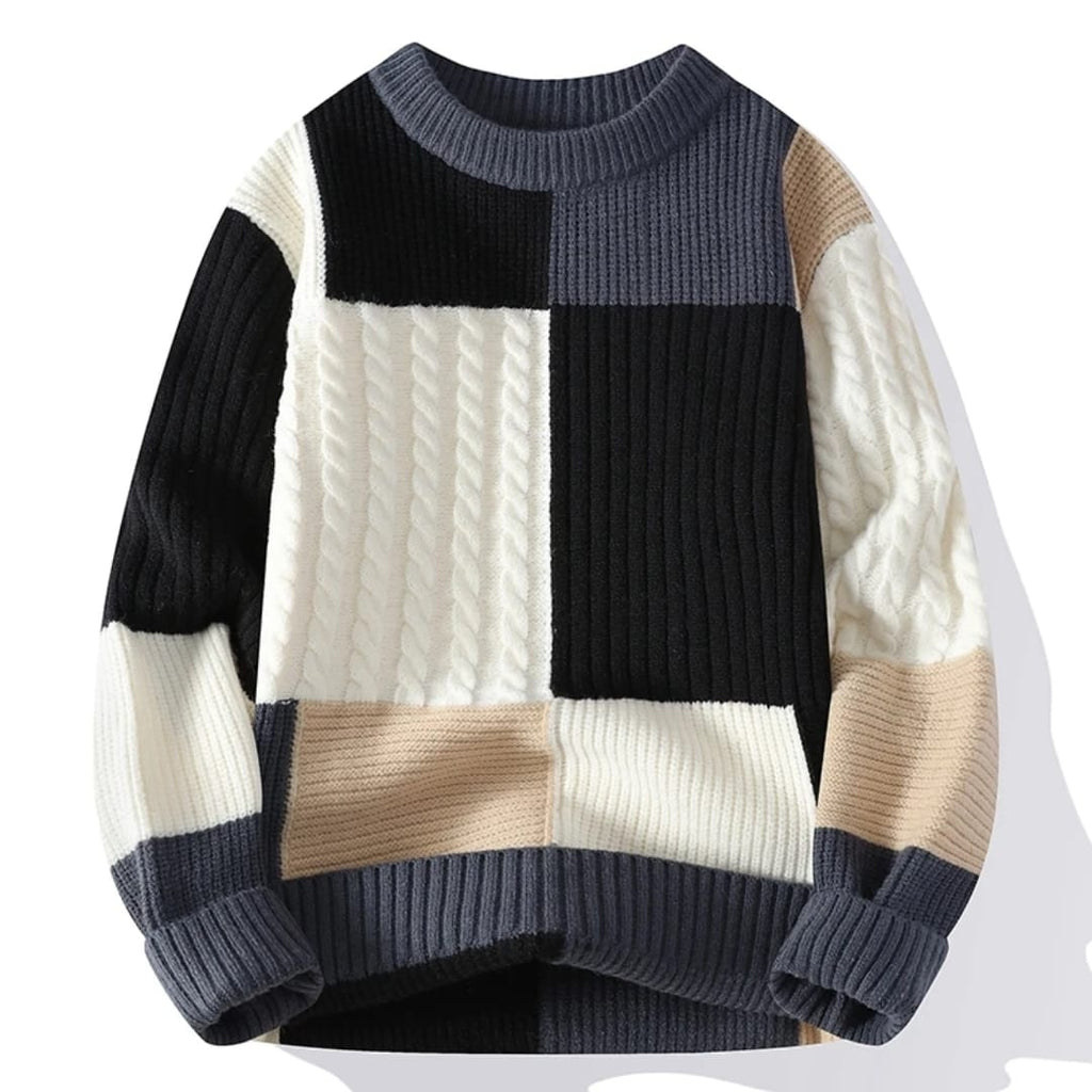 Premium Patchwork Knit Sweater Collection