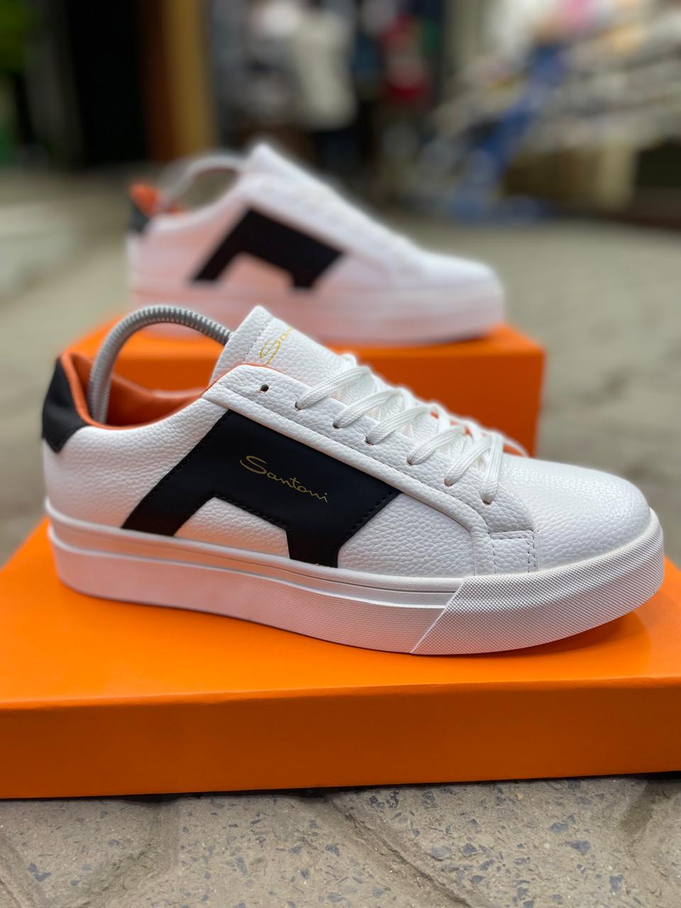 Santoni Premium Men’s Leather Sneakers