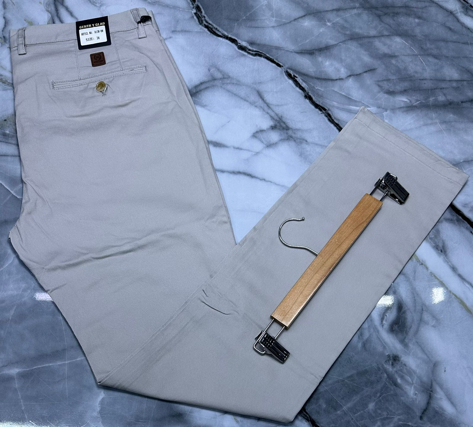 Men’s Classic Khaki Trousers – Smart Casual Fit