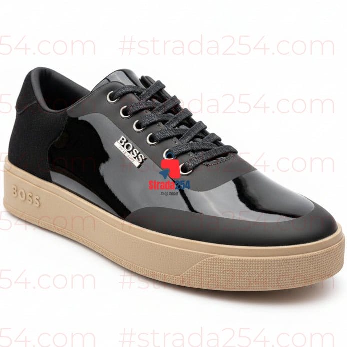🔥 Men’s Luxury Gloss Sneakers – Signature Collection