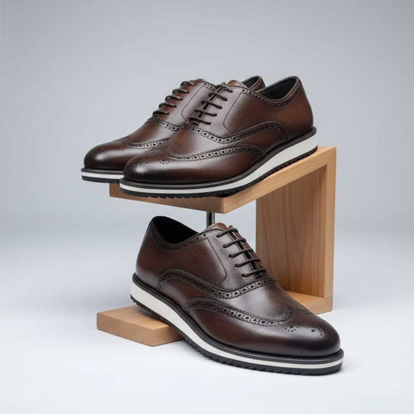 John Foster Premium Genuine Leather Brogue Shoes