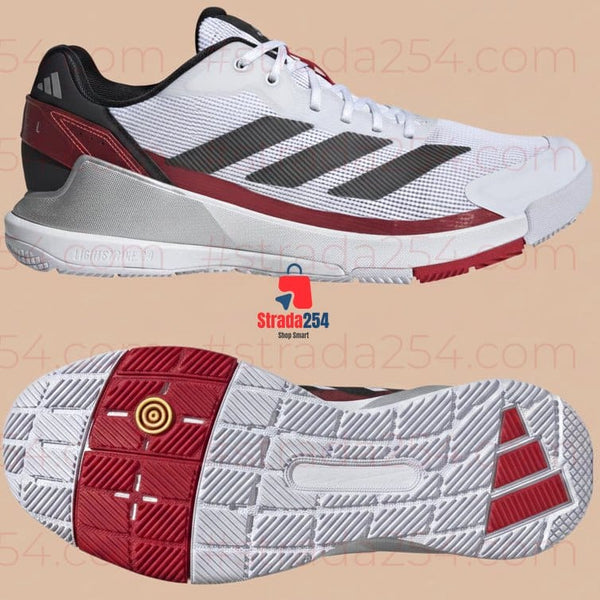 Training Sneakers – Breathable Mesh Athletic Running Shoes White/Black/Red_4B