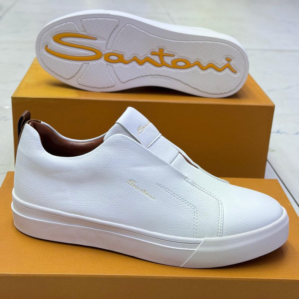 Santoni Luxe Slip-On Leather Sneaker Collection