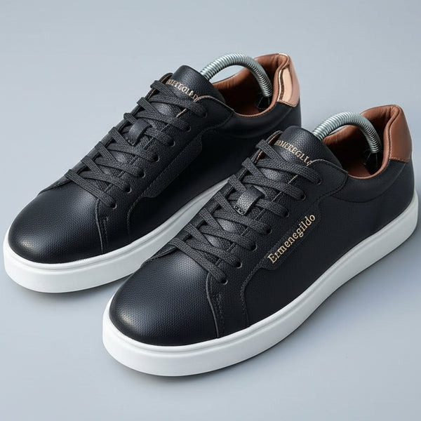 Men’s Premium  Low-Top Sneakers – Minimalist Casual Luxury Trainers-(MH)