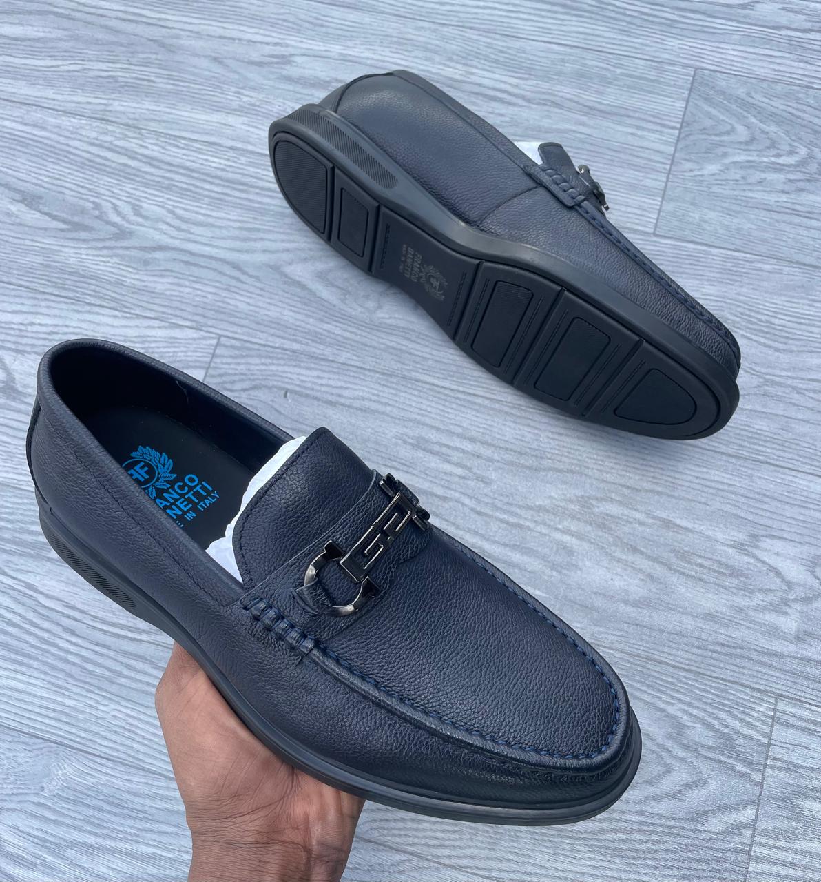 Premium Pebbled Leather Loafers