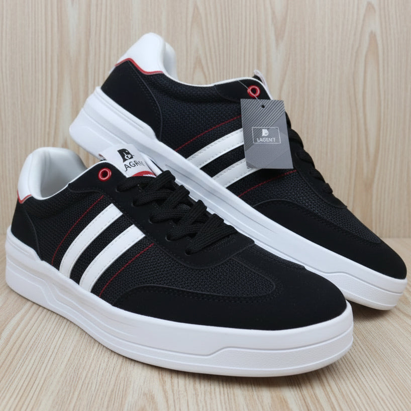 Lag Men’s Casual Sneakers – Breathable Mesh Low-Top Shoes with Cushioned Sole