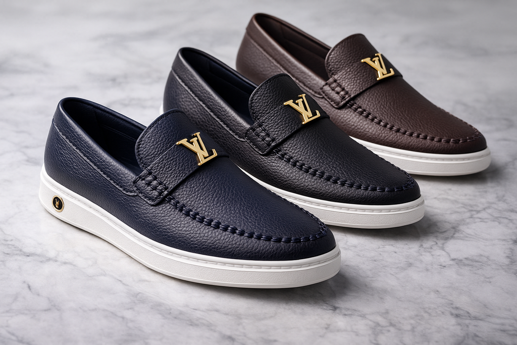 LV Premium Men’s Leather Loafer Collection