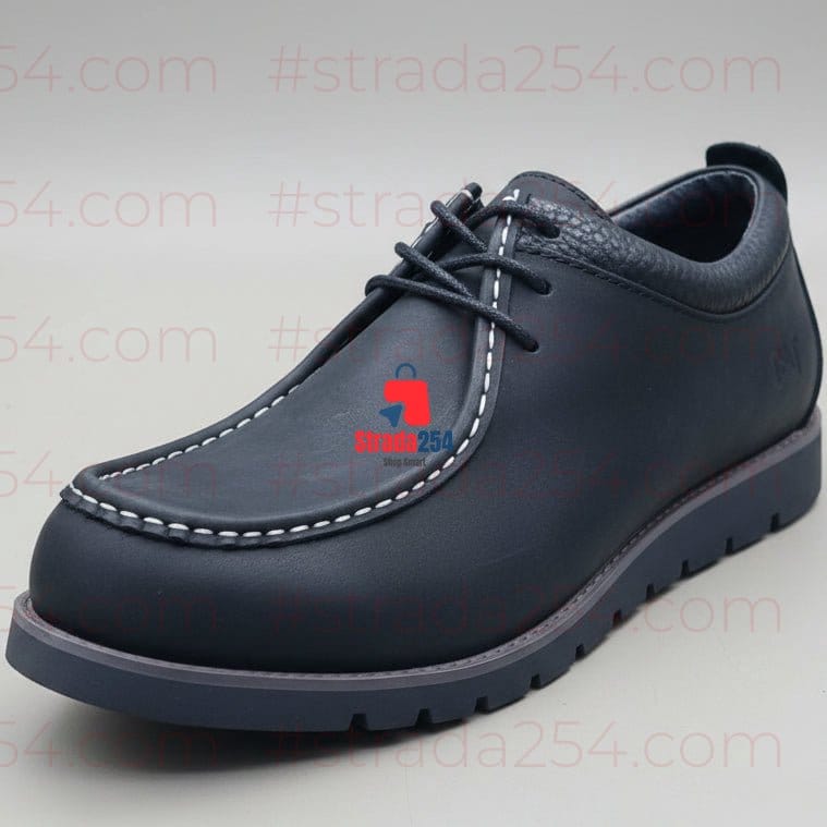 STRADA254 Men’s Rugged Moc-Toe Casual Shoes – Leather Lace-Up Everyday Outdoor Shoes-1C