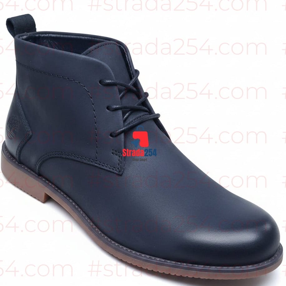 STRADA254 Premium Leather Desert Boots – Minimalist Lace-Up Smart Casual Ankle Boots_1C