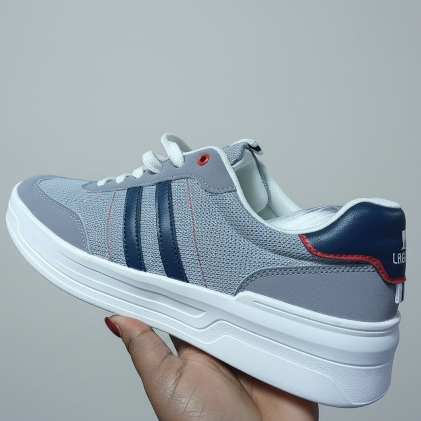 Lag Men’s Casual Sneakers – Breathable Mesh Low-Top Shoes with Cushioned Sole