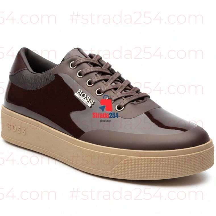 🔥 Men’s Luxury Gloss Sneakers – Signature Collection