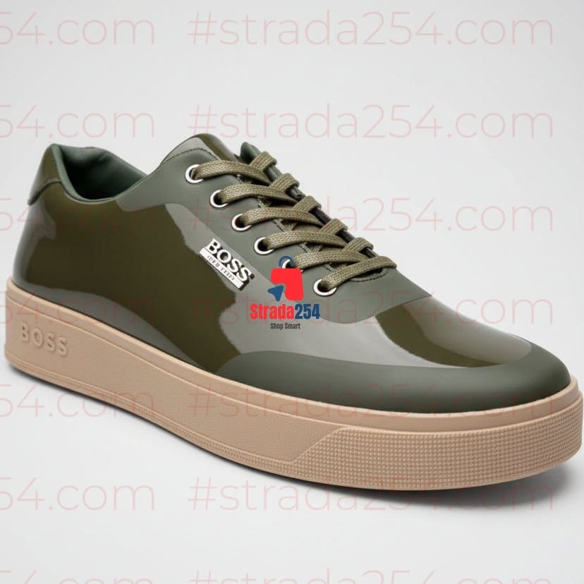 🔥 Men’s Luxury Gloss Sneakers – Signature Collection