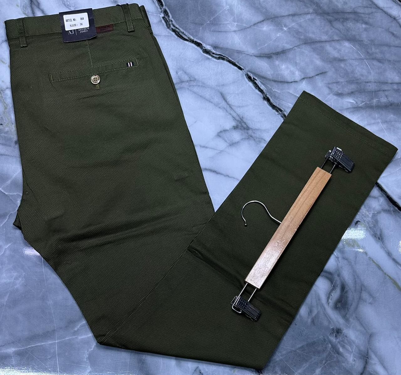 Men’s Classic Khaki Trousers – Smart Casual Fit