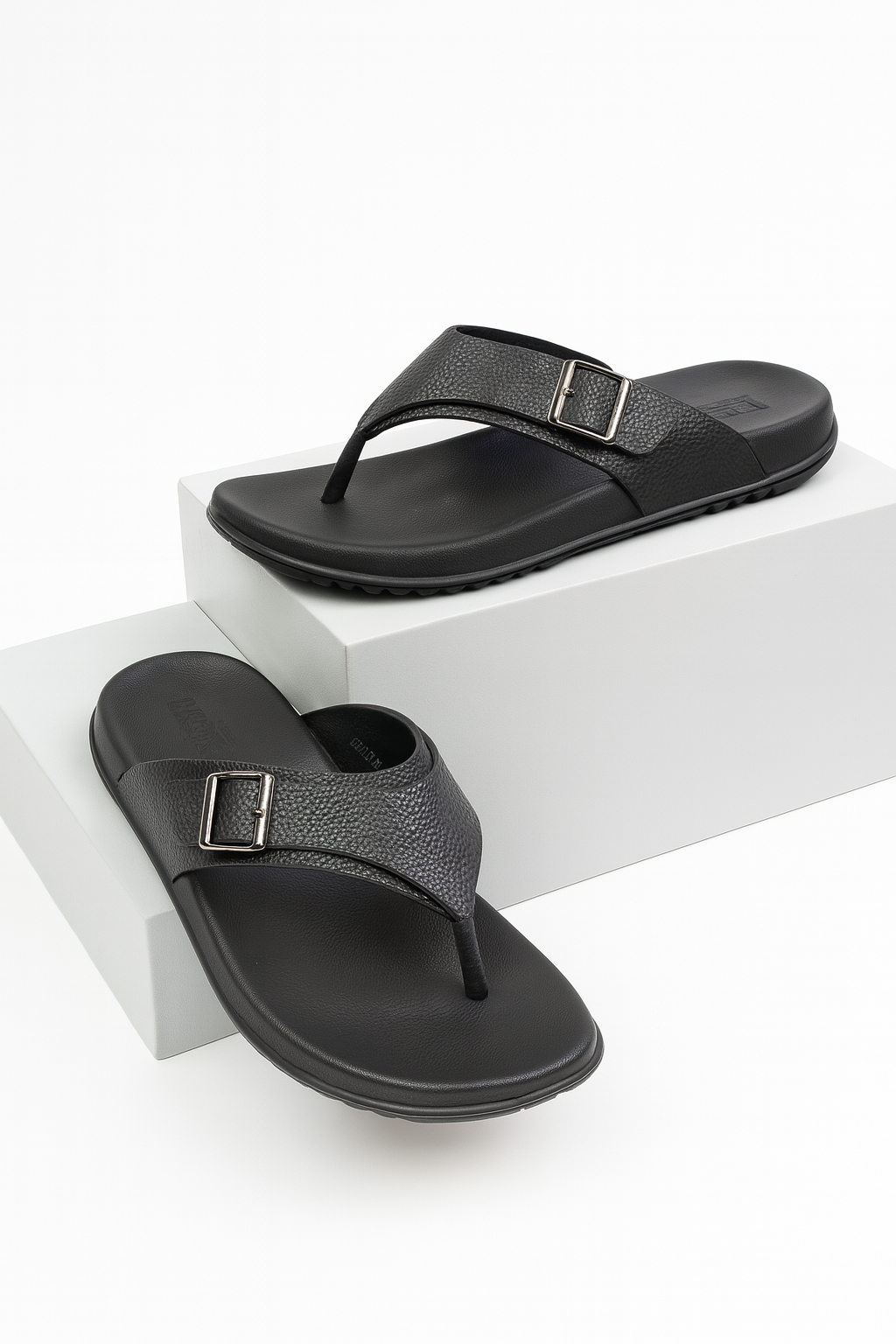 Buckle-Strap Comfort Sandals