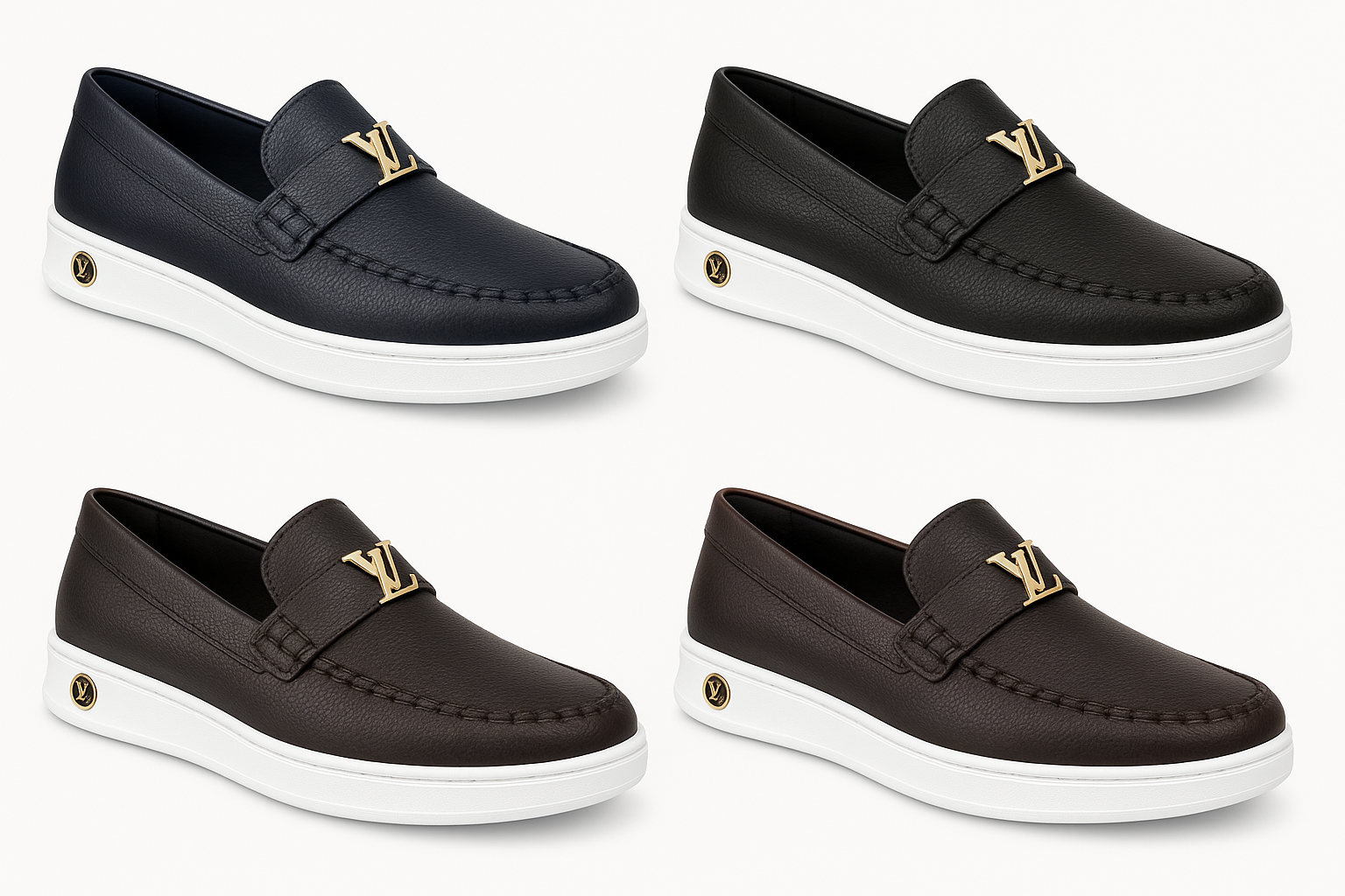 LV Premium Men’s Leather Loafer Collection