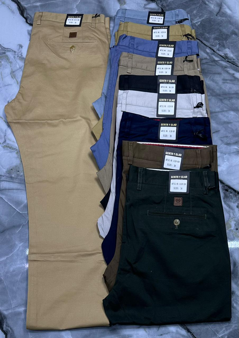 Men’s Classic Khaki Trousers – Smart Casual Fit