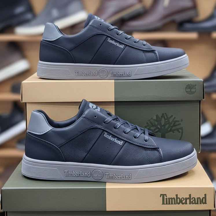Timberland Premium Low-Top Sneakers – Breathable Mesh & Smooth Leather Casual Shoes