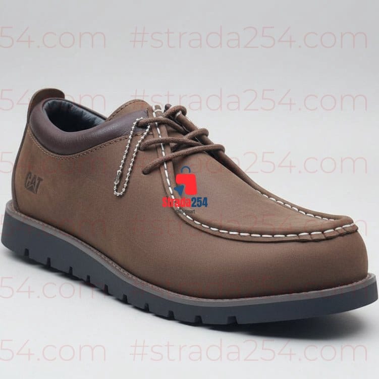 STRADA254 Men’s Rugged Moc-Toe Casual Shoes – Leather Lace-Up Everyday Outdoor Shoes-1C