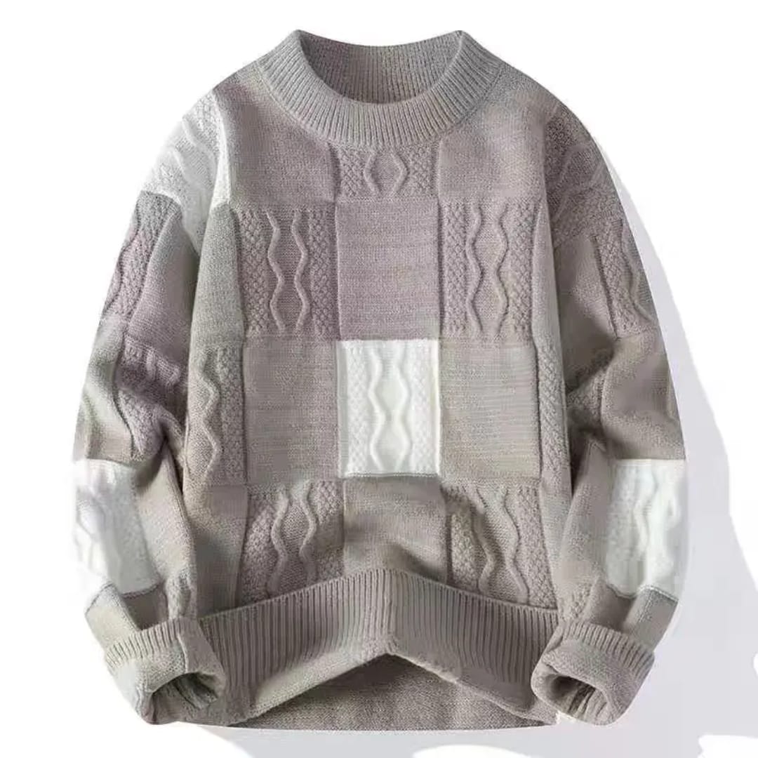 Premium Patchwork Knit Sweater Collection