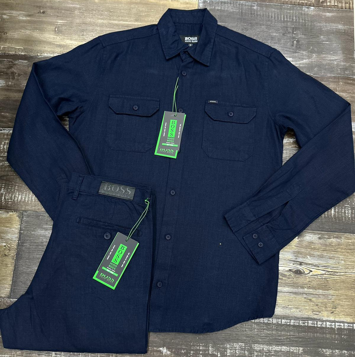 Men’s BOSS Linen Set – Turkey-Made Premium Linen Shirt & Trouser | Short & Long Sleeve