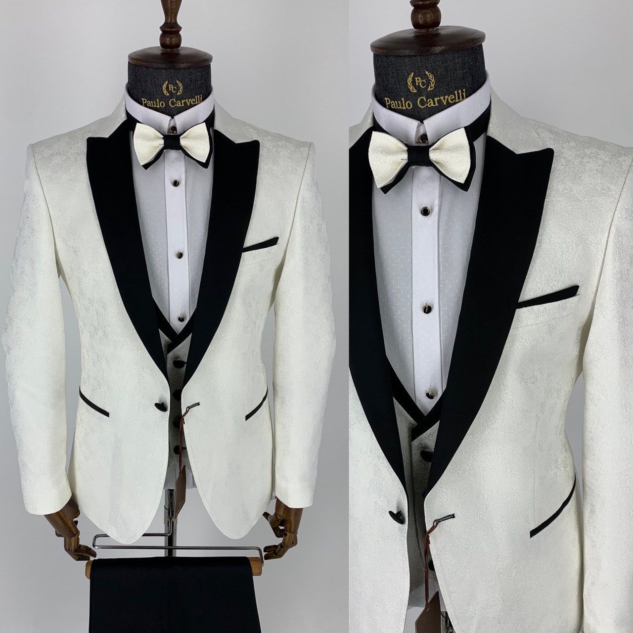Men’s Black Tie Tuxedo Suit – Luxury Shawl Lapel Formal Wear