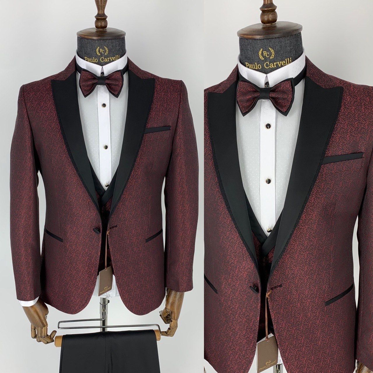 Men’s Black Tie Tuxedo Suit – Luxury Shawl Lapel Formal Wear