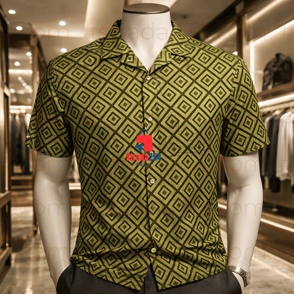 STRADA254 Premium Printed Cuban Collar Shirts – Luxury Casual Short Sleeve Statement Shirts_AT
