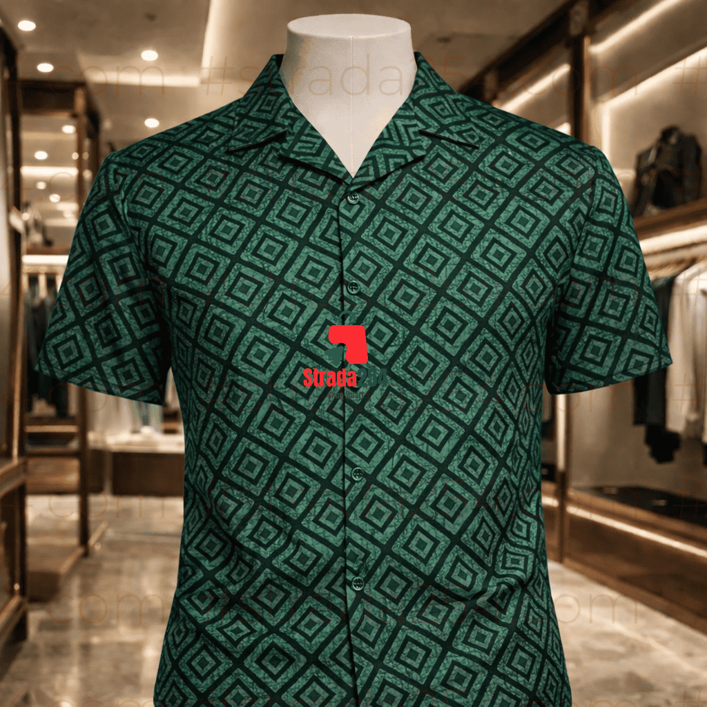 STRADA254 Premium Printed Cuban Collar Shirts – Luxury Casual Short Sleeve Statement Shirts_AT