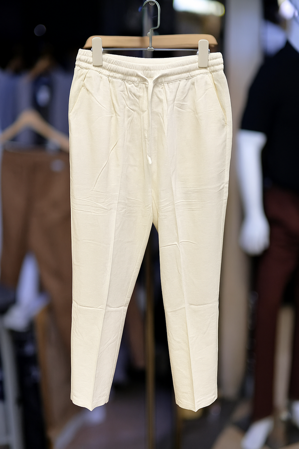 Men’s Premium Linen Drawstring Trousers(100% Linen)
