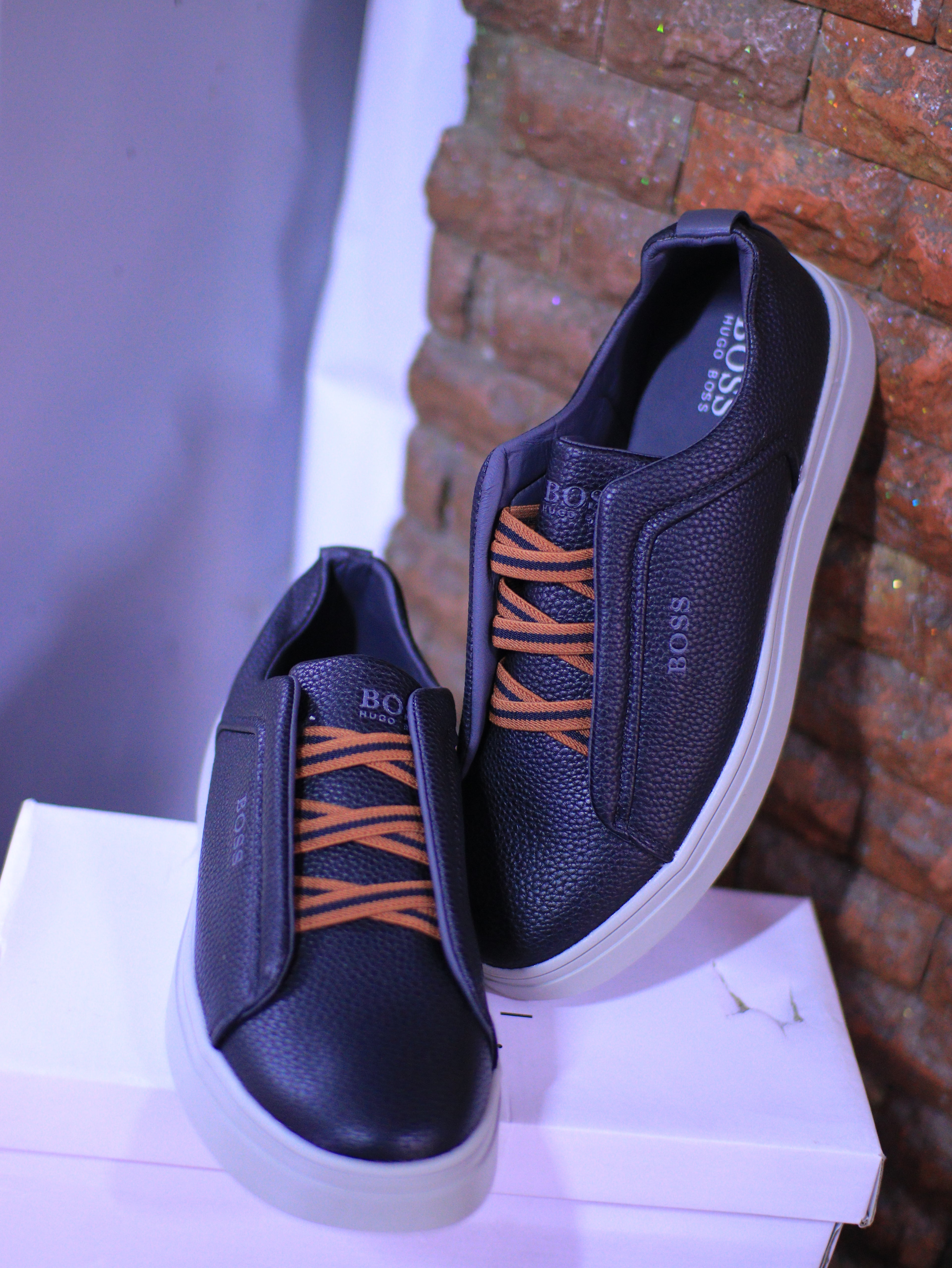 hidden elastic lacing system-Men Casual Shoes