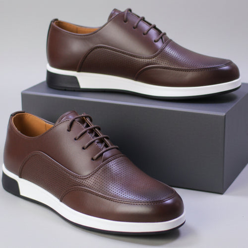 Men’s Casual Sneakers – Perforated Comfort Design
