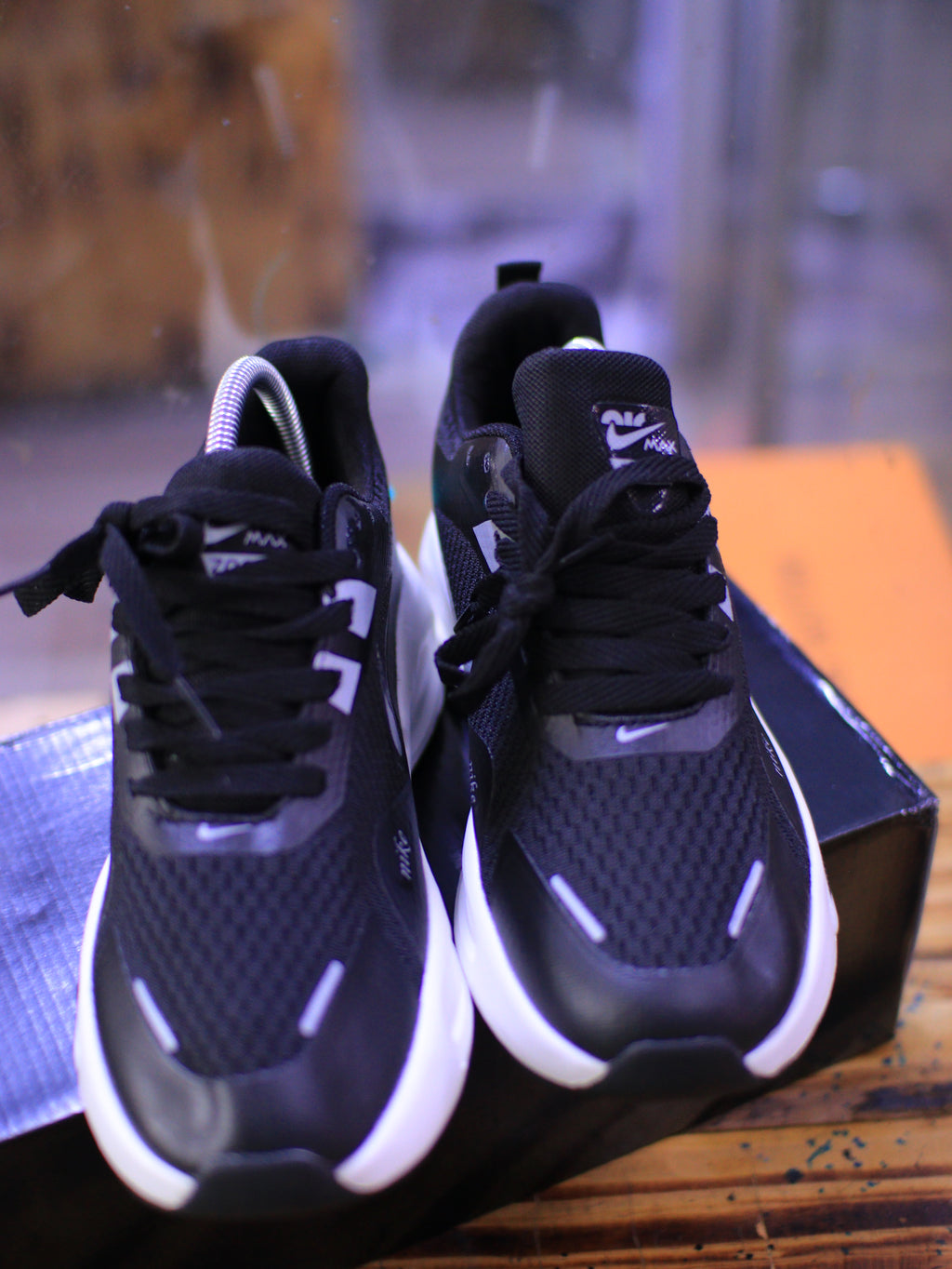 Sleek Black and White Sneakers