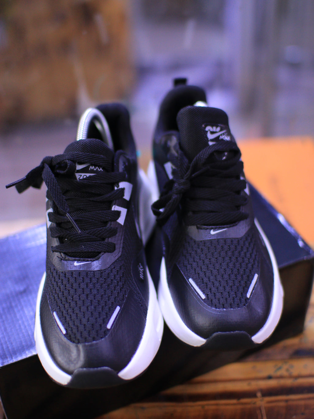 Sleek Black and White Sneakers