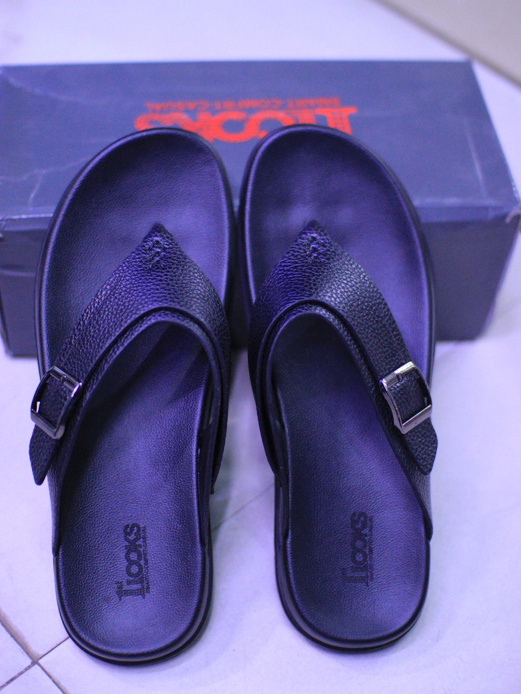 Buckle-Strap Comfort Sandals