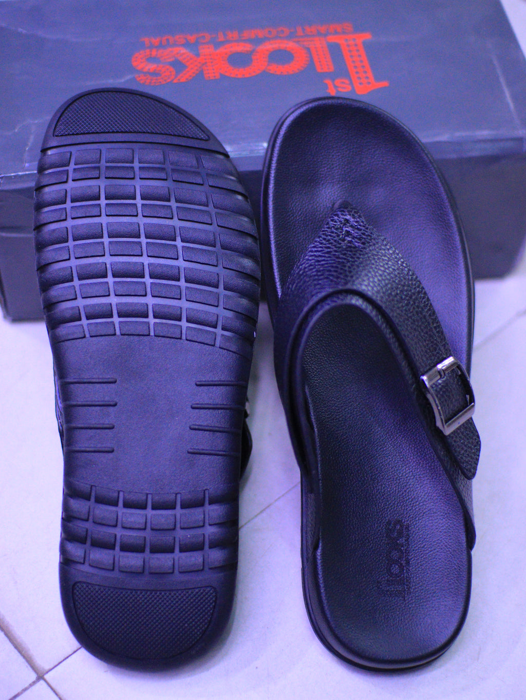 Buckle-Strap Comfort Sandals