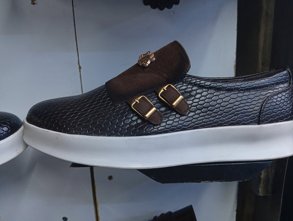 🔥 A_R Signature Snake-Skin Luxury Slip-Ons 🔥