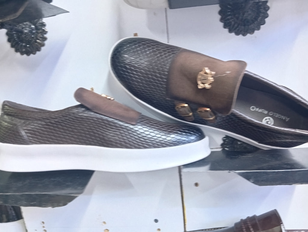 🔥 A_R Signature Snake-Skin Luxury Slip-Ons 🔥