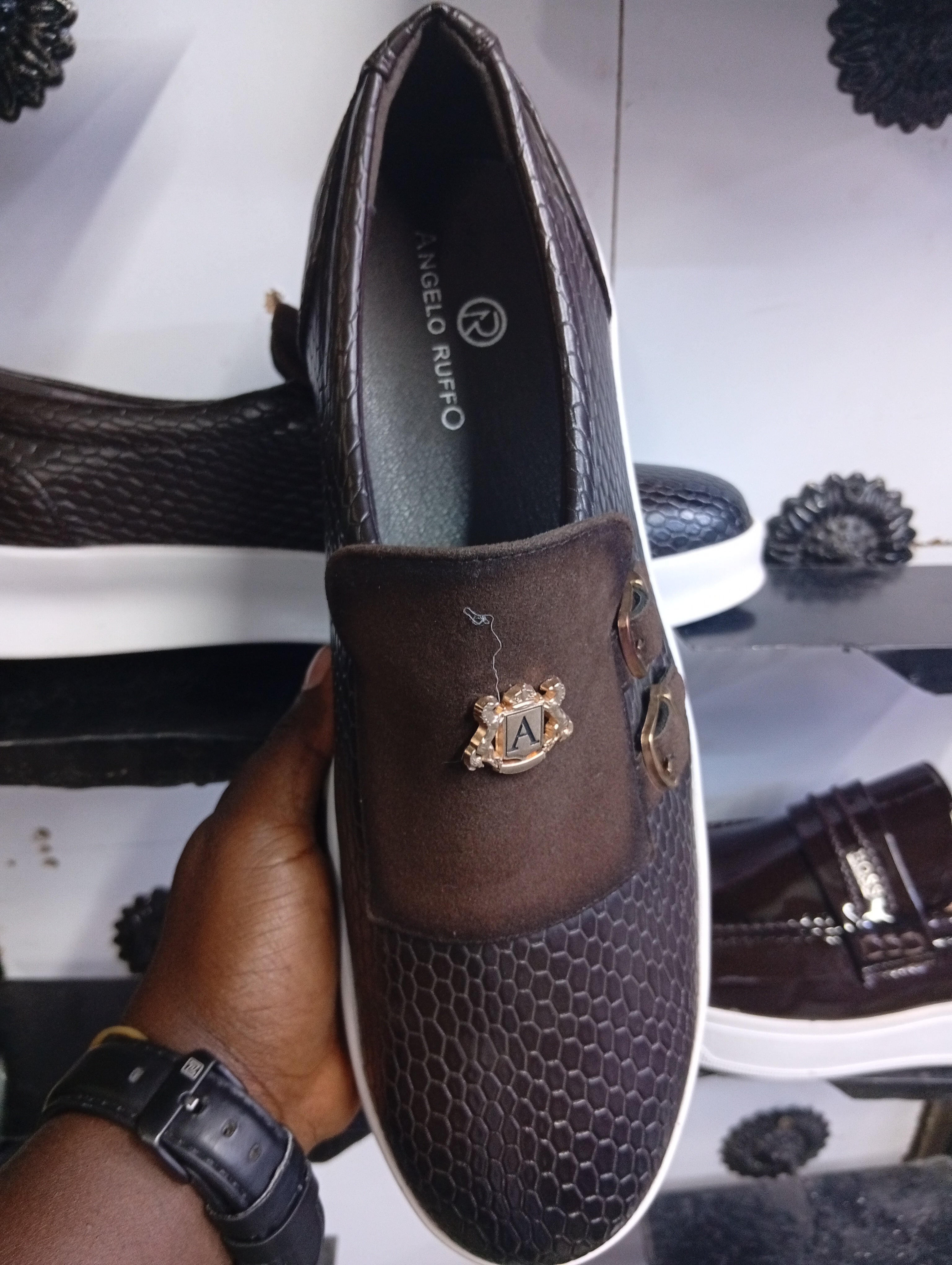 🔥 A_R Signature Snake-Skin Luxury Slip-Ons 🔥