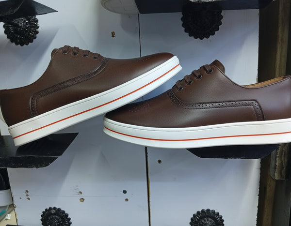 Comfort-Lite Urban Oxford – Premium Leather Casual Sneaker