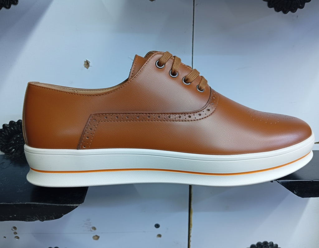 Comfort-Lite Urban Oxford – Premium Leather Casual Sneaker