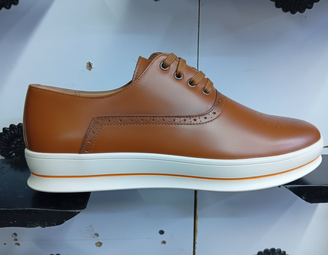 Comfort-Lite Urban Oxford – Premium Leather Casual Sneaker