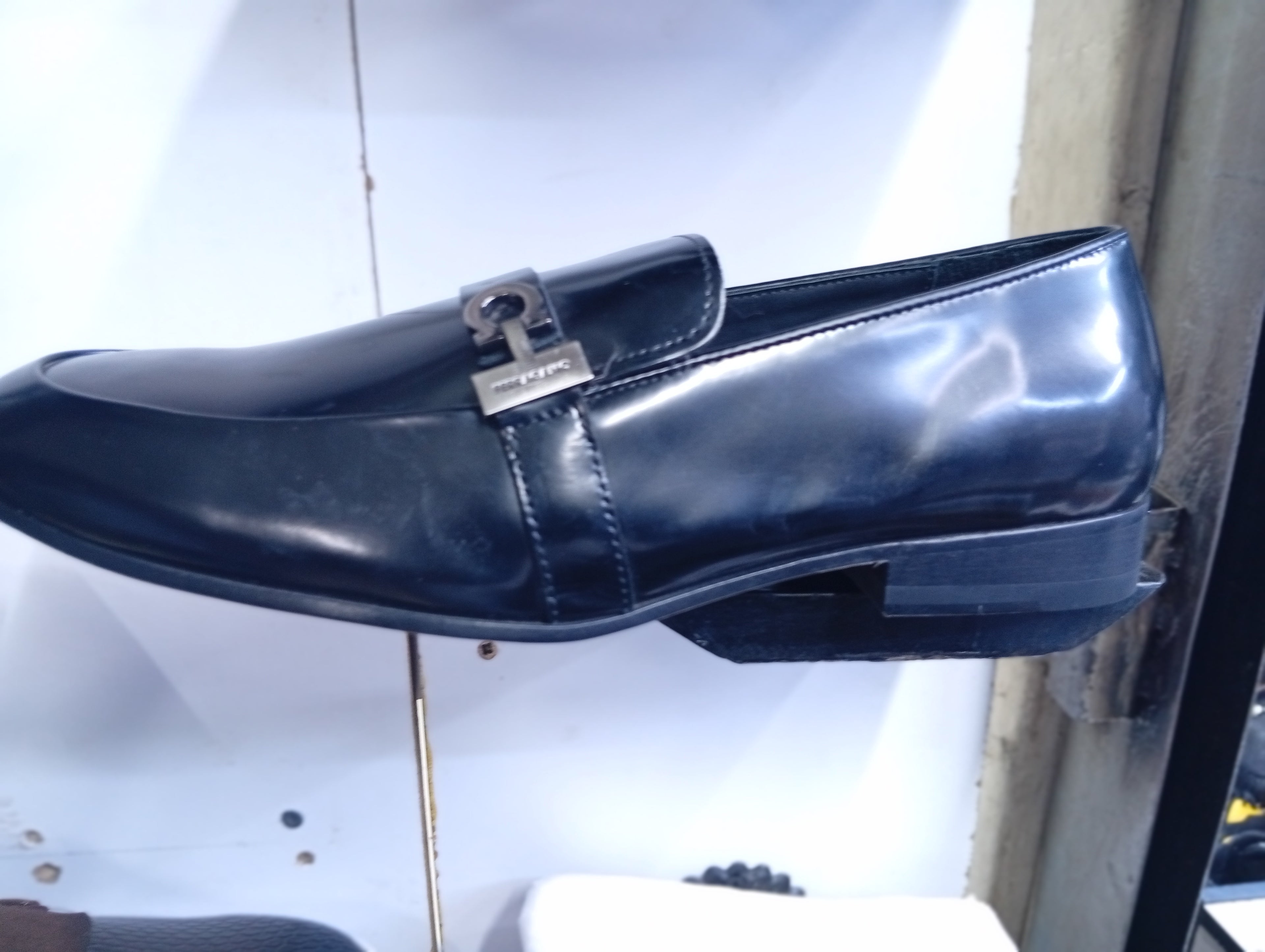 S F Black Leather Loafers (Men’s Formal Slip-Ons)