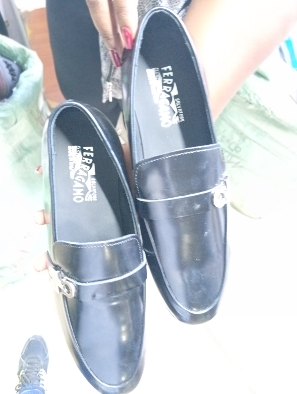 S F Black Leather Loafers (Men’s Formal Slip-Ons)