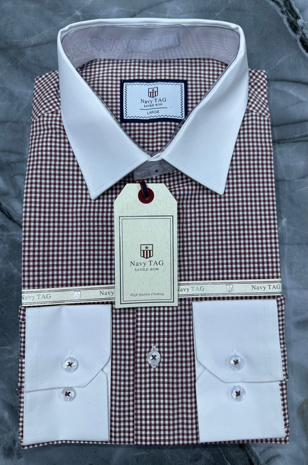 Navy TAG Premium Cotton Long Sleeve Shirts for Office & Casual Wear