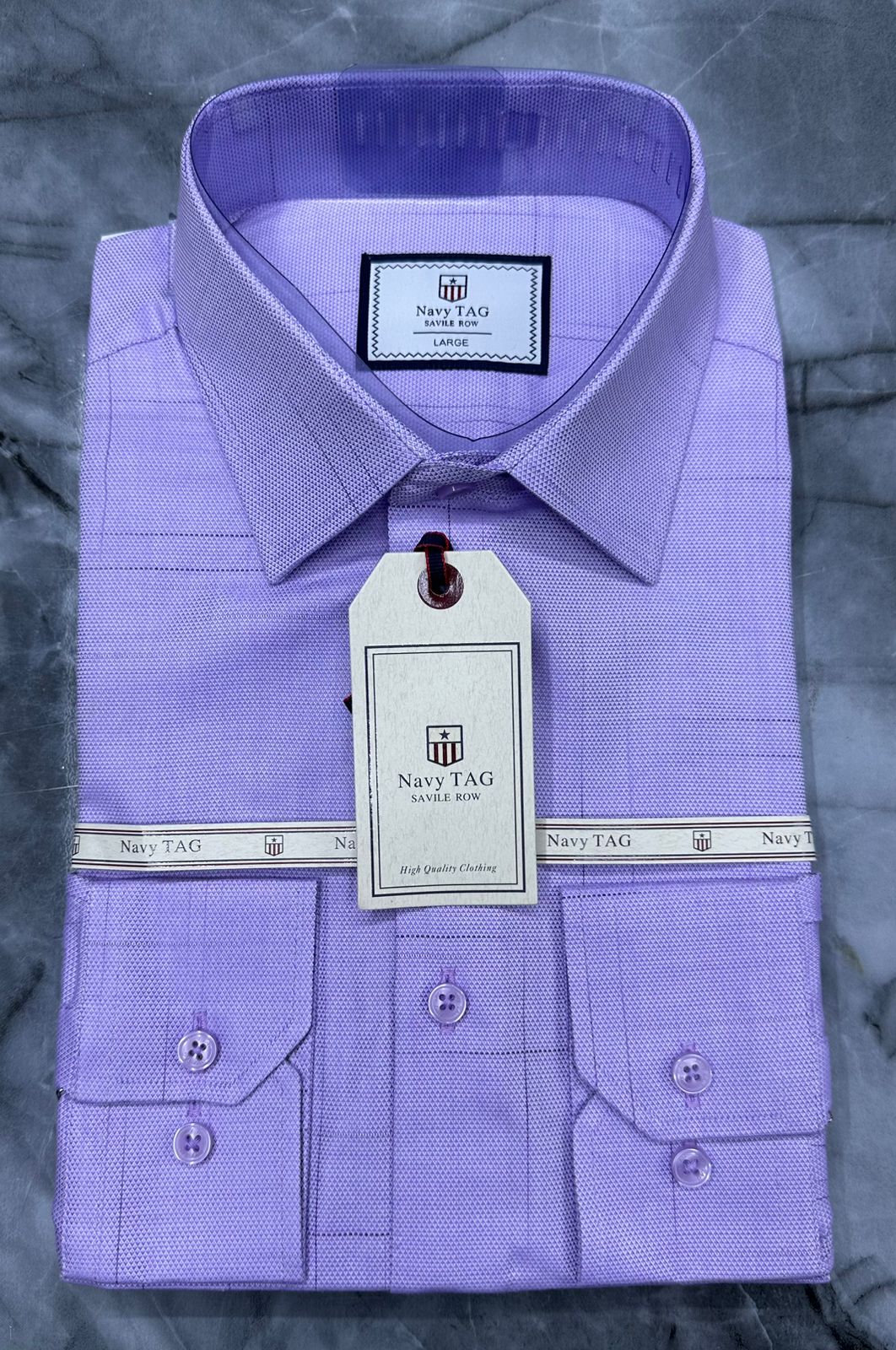 Navy TAG Premium Cotton Long Sleeve Shirts for Office & Casual Wear